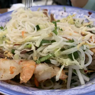 Shrimp and egg roll vermicelli salad