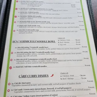 Menu (May 2023)