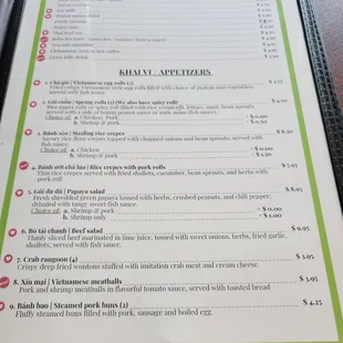 Menu (May 2023)