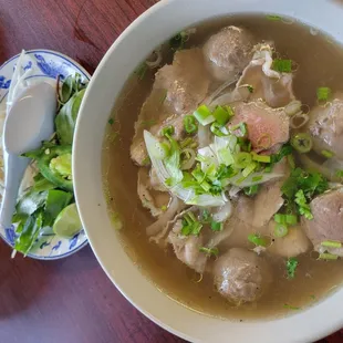 Pho - sliced beef and meatball