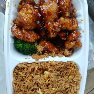 Great General Tso chicken and Crab Rangoon!