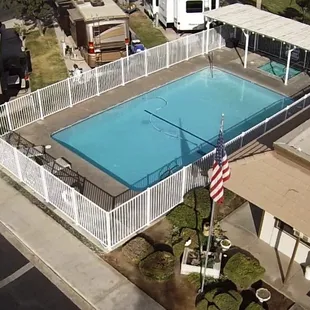 Aerial view of the pool. Taken using a DJI Quadcopter with GoPro camera.