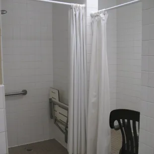 large fully tiled shower stalls