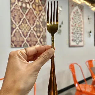 Gold silverware