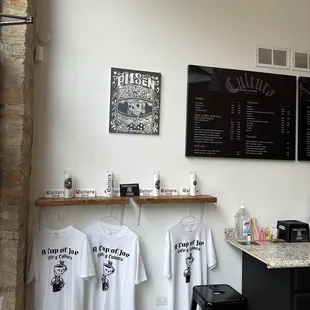 Merch and menu