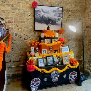 Altar for día de los muertos done beautifully!