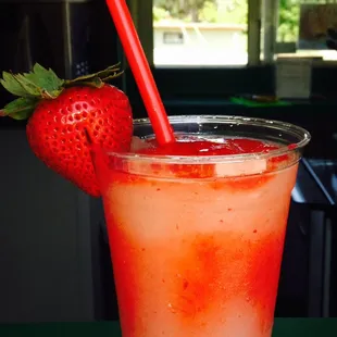 Strawberry infused lemonade