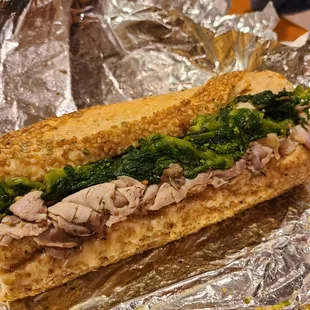 Roast pork + sharp prov and broccoli rabe