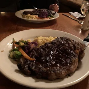 Free meal with the stay. 14 oz ribeye. Was very tasty.