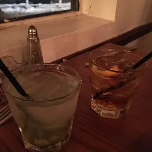 Jalapeño margarita and Sidecar