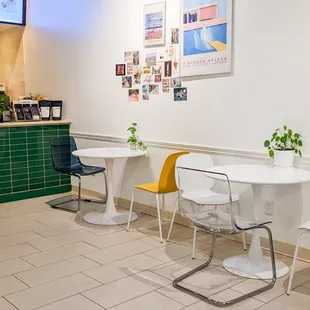 tables, chairs, and televisions