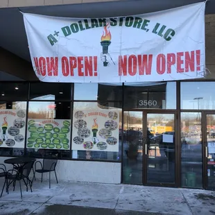 Out front, right by bruegger's