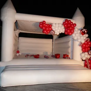 White bounce house