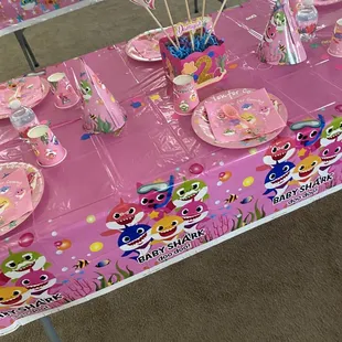 Table decorations (without the tables &amp; chairs my party would've been a disaster )