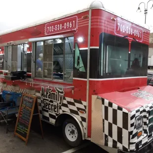 a food truck parked in a parking lot