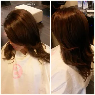Mocha Brown &amp; Long Layered Cut