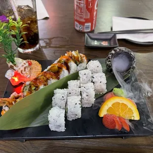 California and shrimp tempura rolls