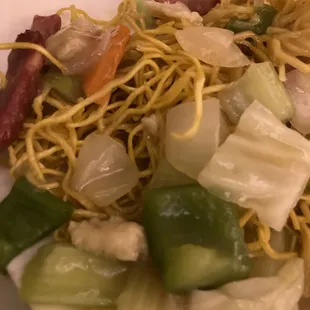 Hong Kong Style Chow Mein crispy noodles