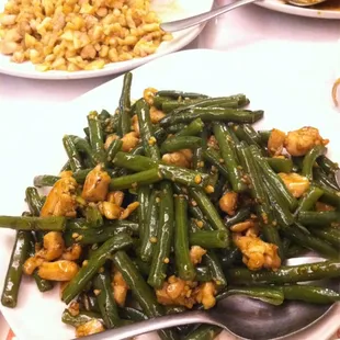 Garlic green beans with chicken