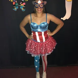 a woman dressed in a costume