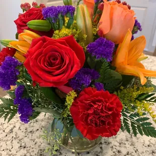 Fall flower arrangement