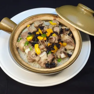 P2. Spareribs with Black Bean Sauce Rice Stone Pot