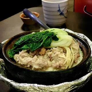 P3. Minced Pork and Salted Fish Rice Stone Pot