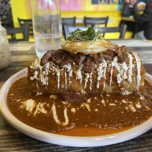 Sunrise Burrito with asada