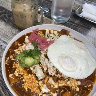 a plate of mexican food