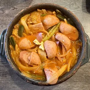 a bowl of stew with meat and vegetables