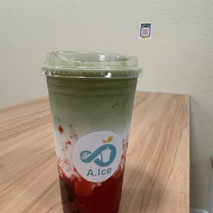 Strawberry matcha latte (sooooo good!)