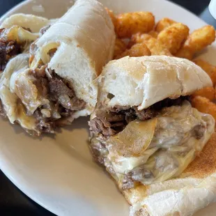 a sandwich and french fries