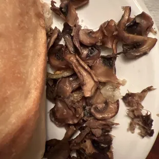 Dry tough chewy mushrooms