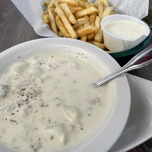 Delicious clam chowder