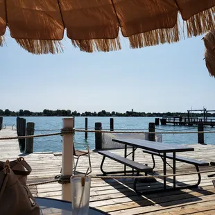 Dining al fresco (outside seating on their deck)