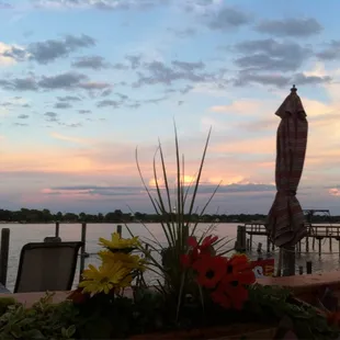 August sunset from our table