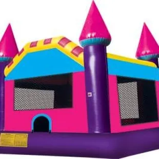 This large 15x 15 Castle is perfect for your little princess and her friends!!! Lots of room to jump for hours of fun!