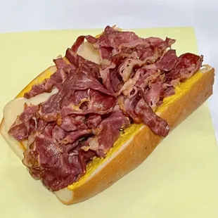 Aks Hot Pastrami -- ready for the Super Bowl!