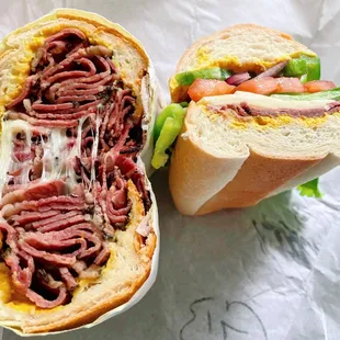 Aks Hot Pastrami; Roast Beef (someone was hungry and ate half before I can take a photo)