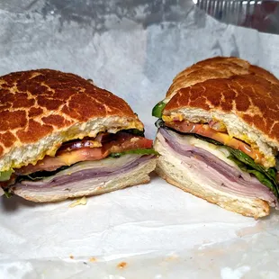 Combo sandwich on Dutch crunch bread. Awesome!