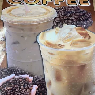 ced coffee and coffee beans