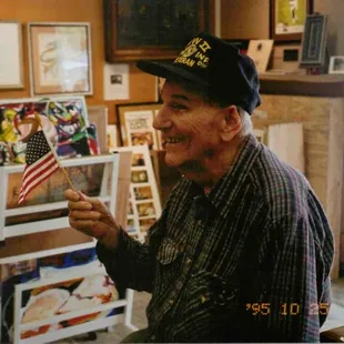 The late Mr. James Mouton, WWII veteran and artist who sold his art exclusively at A. L. Lowe&apos;s.