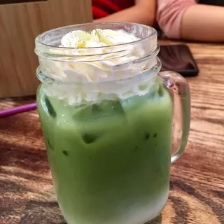 Iced Matcha Peach Latte