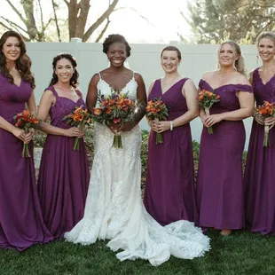 Bridal and bridesmaid bouquets