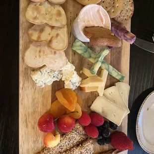 Cheese and fruit board
