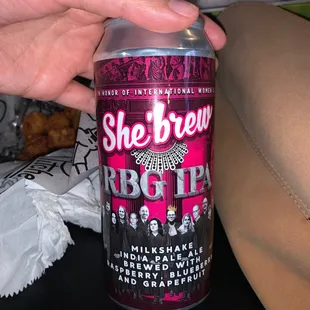 a can of she brew