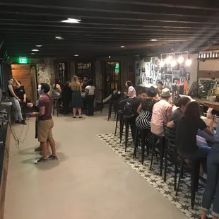 A Tuesday night. Picture from the stairs of Pitchers