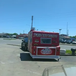 a red food truck