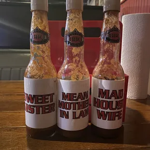 Bbq sauces on the table