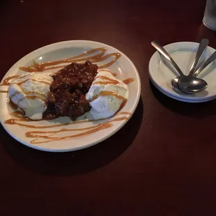 Pecan cobbler is moist and sweet as honey.